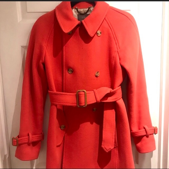 J. Crew Jackets & Blazers - J. Crew Nello Gori Stadium Cloth Wool Belt Peacoat